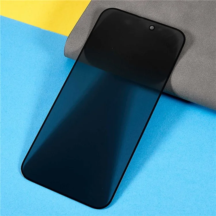 Per iPhone 15 Plus Silk Printing Anti-Spy Screen Protector Full Coverage Side Glue Tempered Glass Screen Film