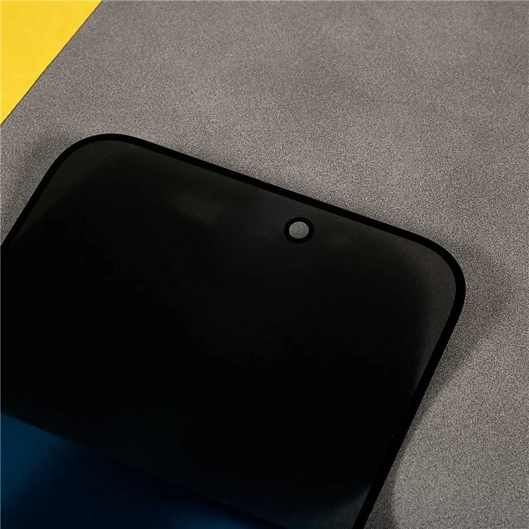 Per iPhone 15 Plus Silk Printing Anti-Spy Screen Protector Full Coverage Side Glue Tempered Glass Screen Film