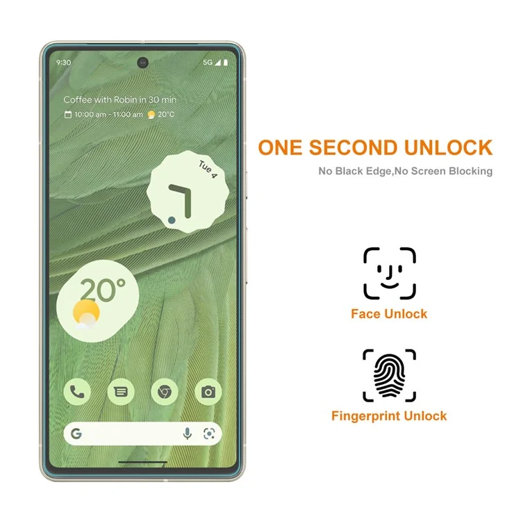 ENKAY HAT PRINCE 2PCS per Google Pixel 7a 0,26 mm 9H 2,5D Pellicola protettiva in vetro ad alta resistenza in alluminio-silicio 