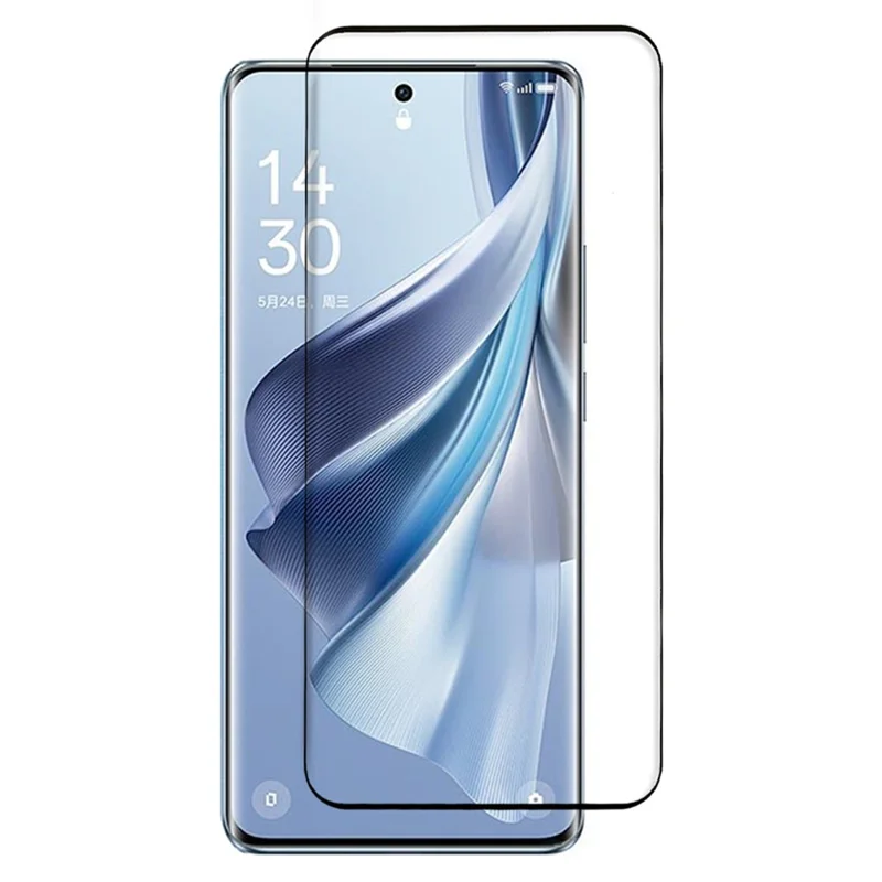Per Oppo Reno10 Pro 5G (Global) / Reno10 Pro+ 5G (Global) Pellicola in vetro temperato 3D Curved Side Glue Full Screen Protector