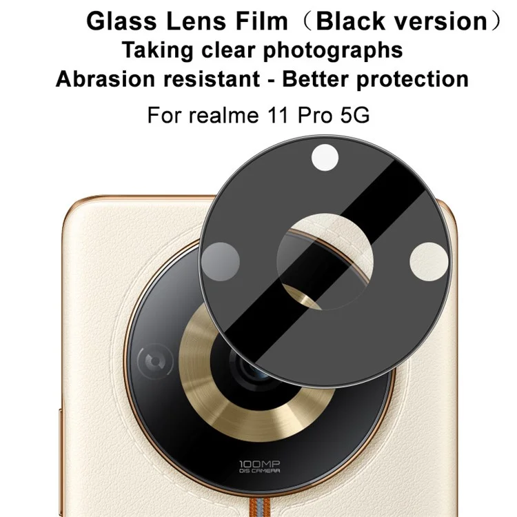 IMAK For Realme 11 Pro 5G / 11 Pro+ 5G Tempered Glass Lens Film Camera Lens Protector (Black Version)