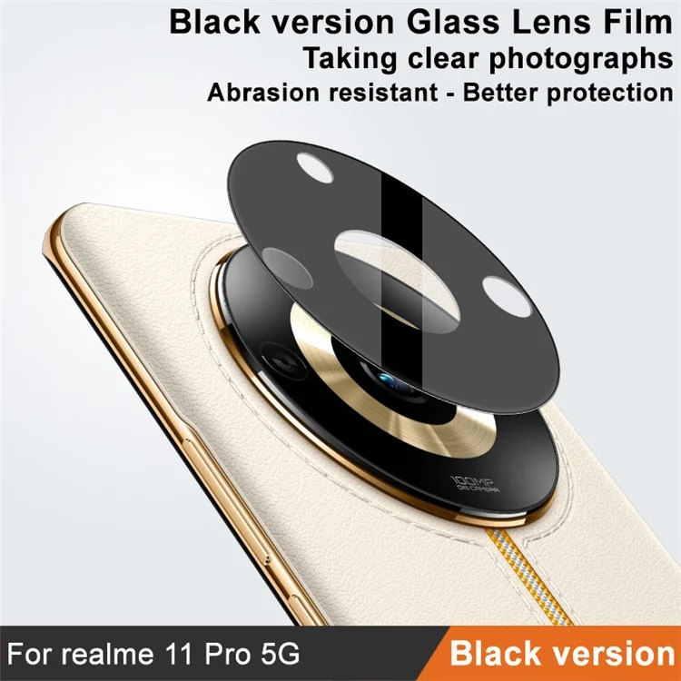 IMAK For Realme 11 Pro 5G / 11 Pro+ 5G Tempered Glass Lens Film Camera Lens Protector (Black Version)