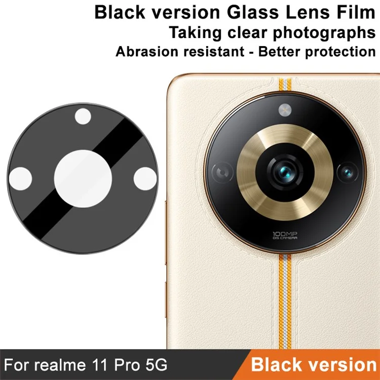 IMAK For Realme 11 Pro 5G / 11 Pro+ 5G Tempered Glass Lens Film Camera Lens Protector (Black Version)