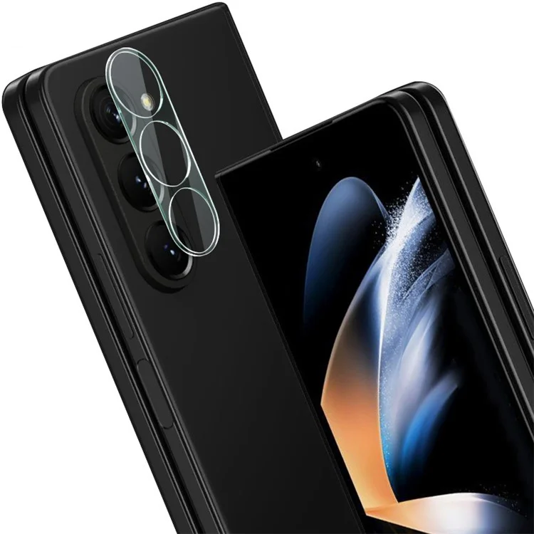 IMAK Pour Samsung Galaxy Z Fold5 5G HD Clear Integrated Camera Lens Film Clear Tempered Glass Lens Protector + Acrylic Lens Cap