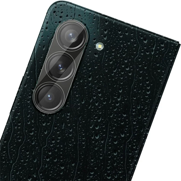 IMAK Pour Samsung Galaxy Z Fold5 5G HD Clear Integrated Camera Lens Film Clear Tempered Glass Lens Protector + Acrylic Lens Cap
