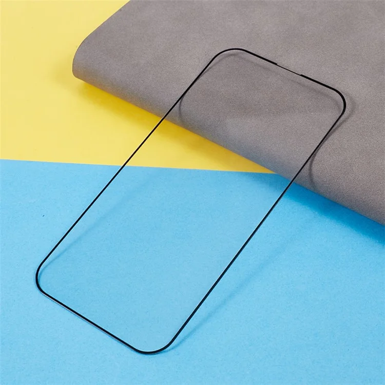 Protector de pantalla de vidrio templado para iPhone 15 Pro, cobertura completa, transparente, adhesivo lateral, película 9D