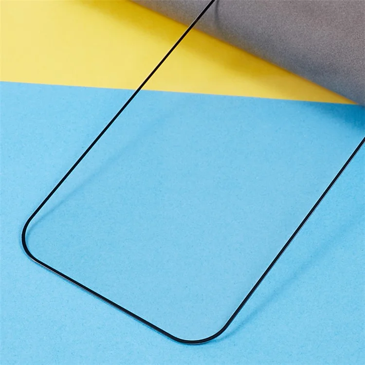 Protector de pantalla de vidrio templado para iPhone 15 Pro, cobertura completa, transparente, adhesivo lateral, película 9D