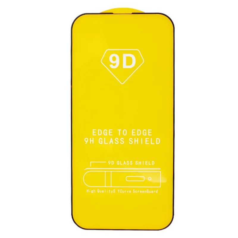 For iPhone 15 Tempered Glass Film Clear Side Glue 9D Anti Scratch Full Screen Protector