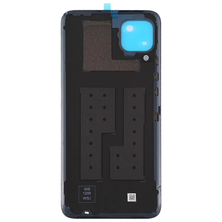 Para Huawei P40 Lite 4G Battery Cousing Con Pegatina Adhesiva + Cubierta de Lente de Cámara - Negro