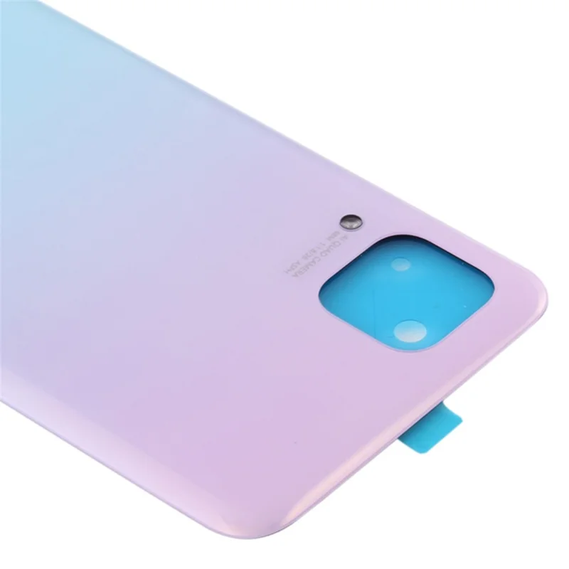 Pour Huawei P40 lite 4G Boîtier de Batterie avec Autocollant Adhésif + Couvercle d'Objectif de Caméra - Rose / Bleu
