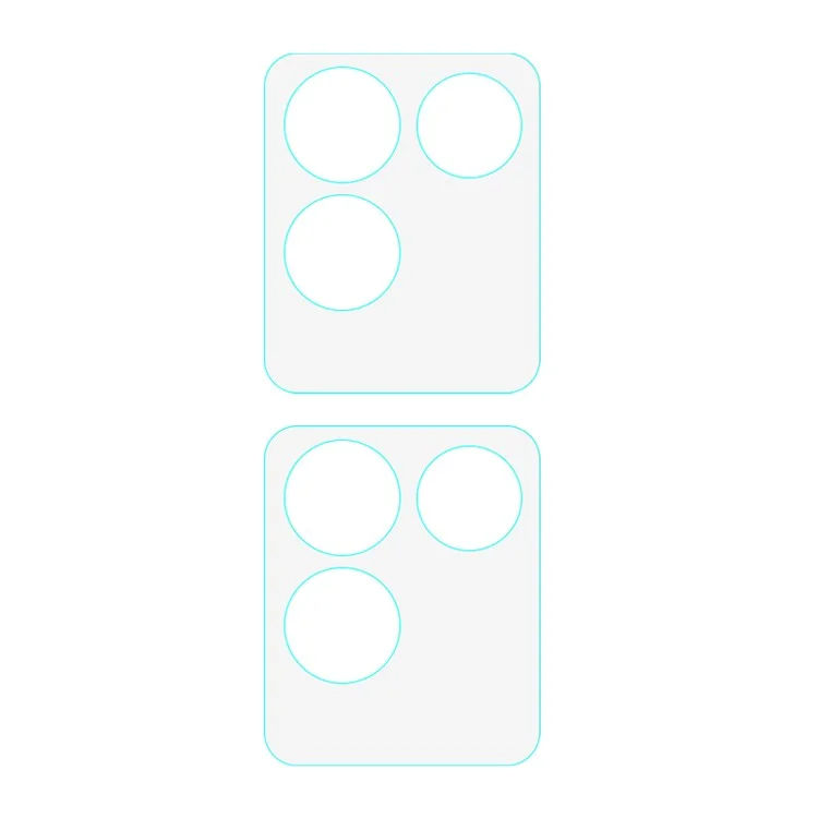 2Pcs For vivo S17e 5G Tempered Glass Camera Lens Protector 3D Arc Edge Ultra Clear Phone Rear Lens Film