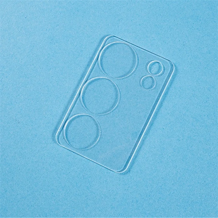 2Pcs Para vivo S17 Pro 5G Protetor de Lente de Câmera Borda de Arco 3D Anti-Arranhões Filme de Vidro Temperado de Lente de Telefone