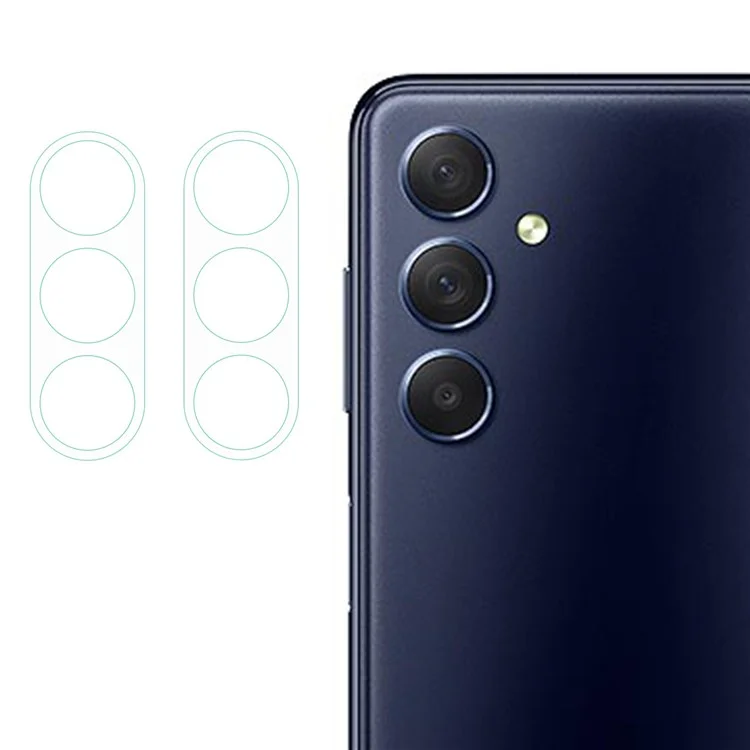 2 pièces pour Samsung Galaxy M54 5G / F54 5G Protecteur d'objectif de caméra en verre trempé 3D arc bord HD Clair Film de lentille