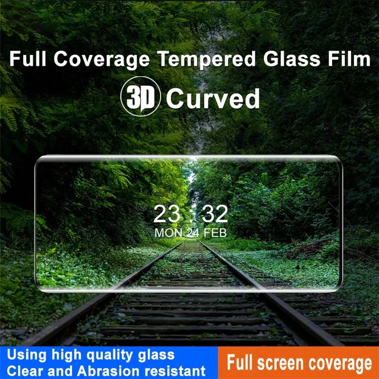 IMAK Full Screen Protector for Honor 90 , 3D Curved Tempered Glass Anti-explosion Phone Screen Film