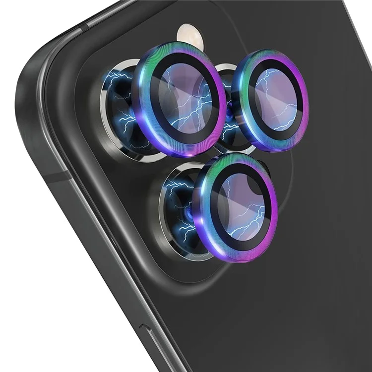 NORTHJO pour iPhone 12 Pro / 11 Pro Max / 11 Pro 1 Set Camera Lens Protector Verre trempé Lens Film avec CD Veine Anneau métallique - Coloré