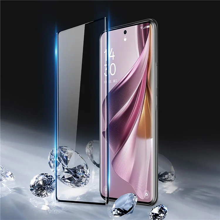 DUX DUCIS per Oppo Reno10 Pro+ 5G 3D Hot Bending Screen Protector Full Glue Medium Alumina Glass Film
