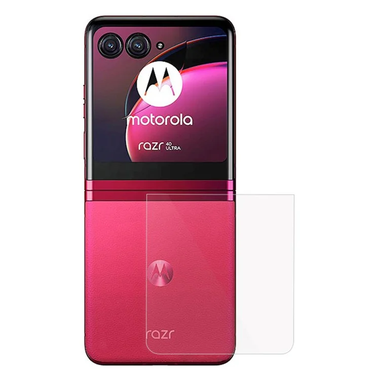 Para Motorola Razr 40 Ultra 5G Protector de teléfono trasero (Parte inferior trasera) Película de hidrogel ultra clara a prueba de arañazos de cobertura total Anti-Scratch TPU