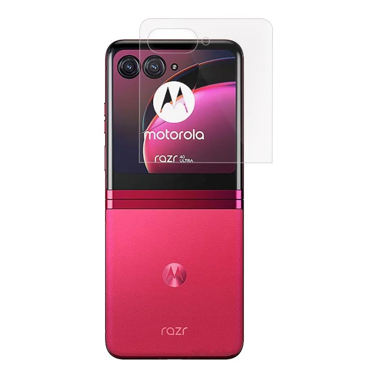 Pour Motorola Razr 40 Ultra 5G TPU Hydrogel Back Phone Protector (Dos Supérieur) Film Résistant aux Rayures Entièrement Couvert HD