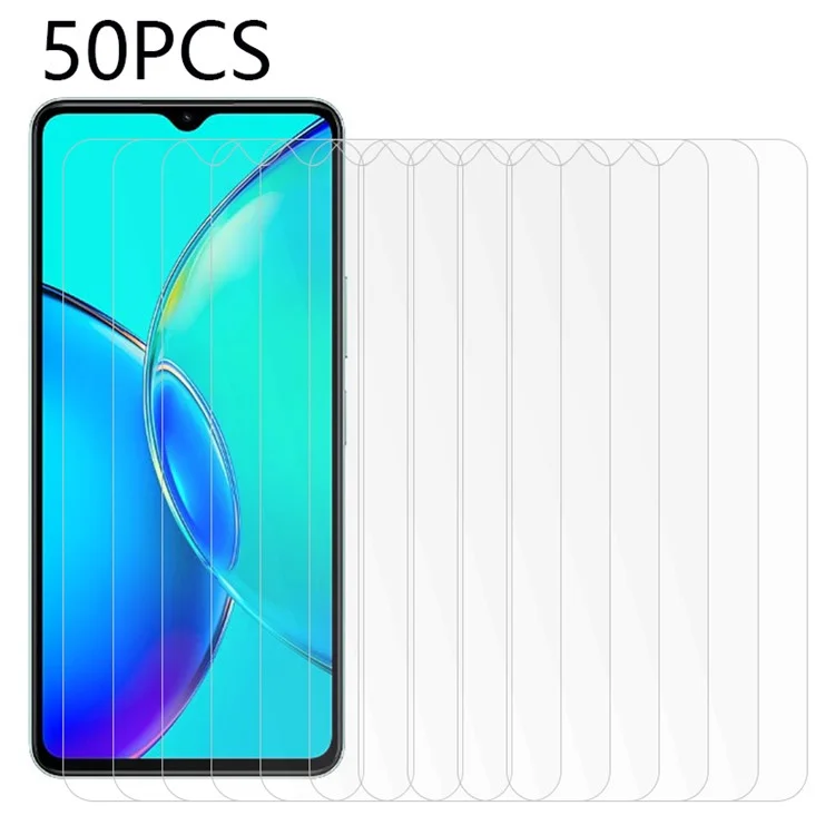 Массовая закупка 50 шт. для vivo Y35+ 5G HD Clear Tempered Glass Film Пылезащитный Устойчивый к царапинам Защитная пленка для экрана телефона