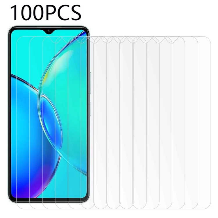 Compra a Granel 100Piezas Para vivo Y35+ 5G Protector de Pantalla Anticeite HD Transparente Súper Delgado Película de Vidrio Templado Cubriente Protectora