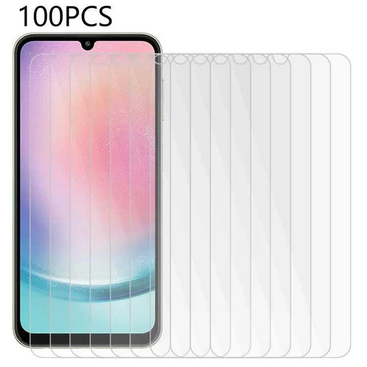 Bulk Buy 100 Pezzi Per Samsung Galaxy A34 5G / A24 4G (162,1 x 77,6 x 8,3 mm) HD Clear Screen Film Guard Bubble-Free Protezione in Vetro Temperato