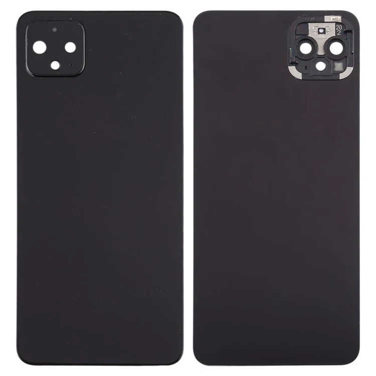 Para Google Pixel 4 OEM Cubierta de batería Puerta trasera Repuesto de la vivienda con anillo de la lente de la cámara Cubrir - Negro