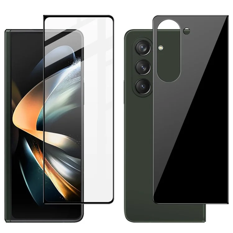 IMAK For Samsung Galaxy Z Fold5 5G 1 Set Front and Back Tempered Glass Full Screen Protector HD Clear Full Glue Film