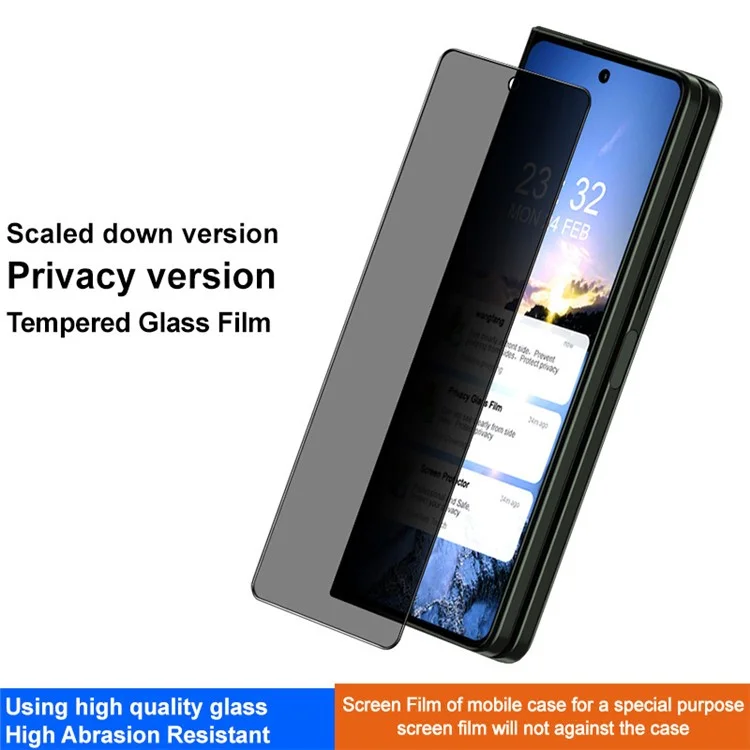 IMAK For Samsung Galaxy Z Fold5 5G Tempered Glass Screen Protector Full Glue Anti-Spy Phone Screen Film (Scaled Down Version)