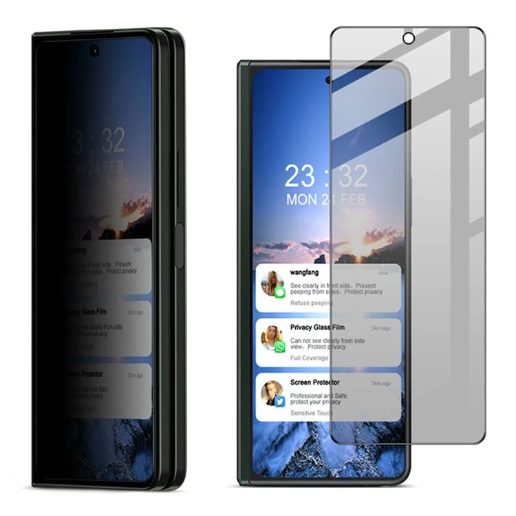 IMAK For Samsung Galaxy Z Fold5 5G Tempered Glass Screen Protector Full Glue Anti-Spy Phone Screen Film (Scaled Down Version)
