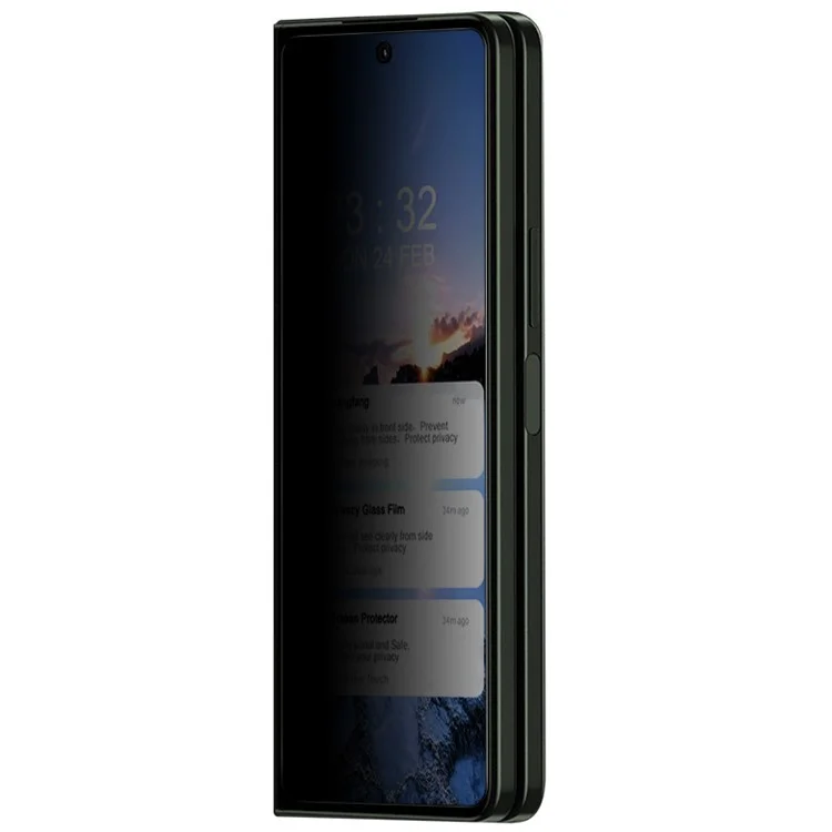IMAK For Samsung Galaxy Z Fold5 5G Tempered Glass Screen Protector Full Glue Anti-Spy Phone Screen Film (Scaled Down Version)