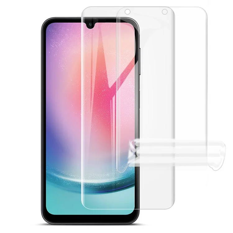 IMAK 2Pcs / Set Hydrogel Film III para Samsung Galaxy A24 4G (162,1 x 77,6 x 8,3 mm) Protetor de Tela de Telefone Transparente HD Soft TPU Screen Covering Film