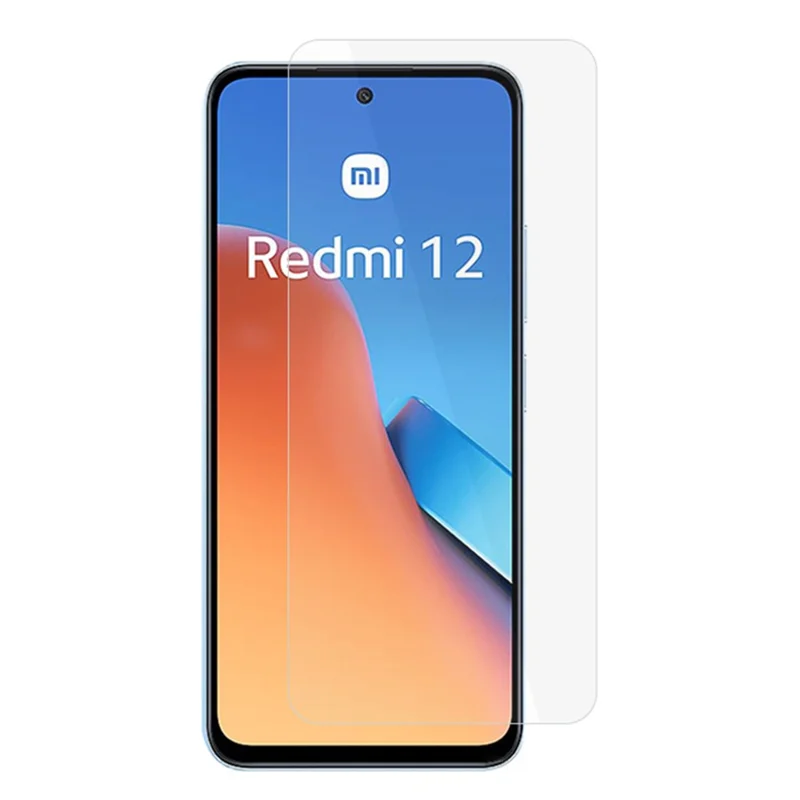 AMORUS Für Xiaomi Redmi 12 4G Smartphone Bildschirmschutz Hoher Aluminium-Silizium-Glas 2,5D Bogenrand Bildschirmfolie