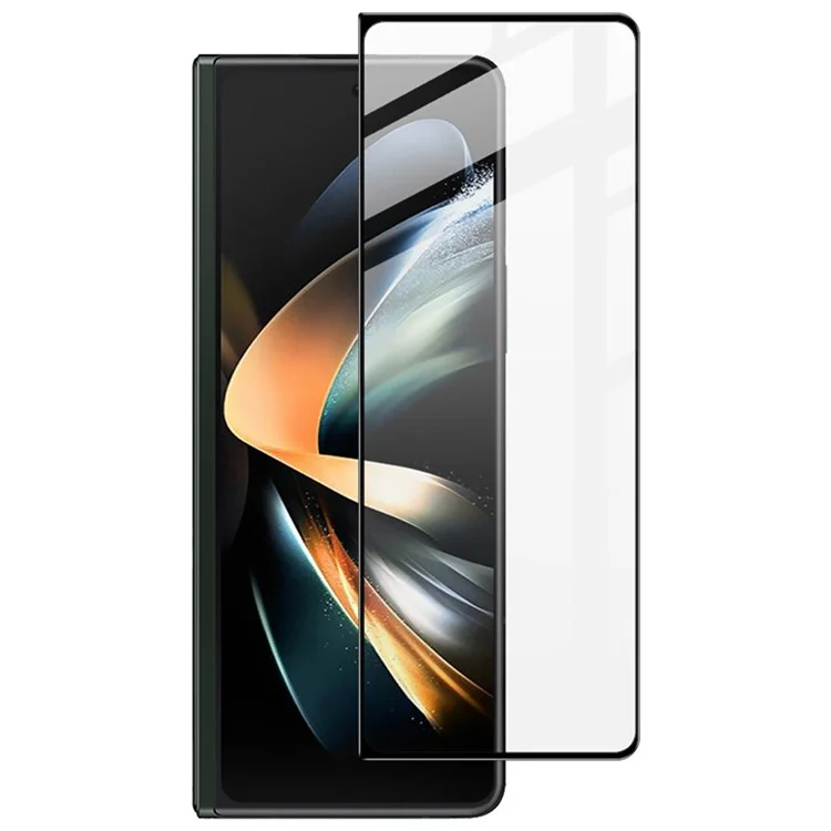 For Samsung Galaxy Z Fold5 5G Silk Printing Full Glue Complete Cover Tempered Glass Front Screen Protector + Back Film