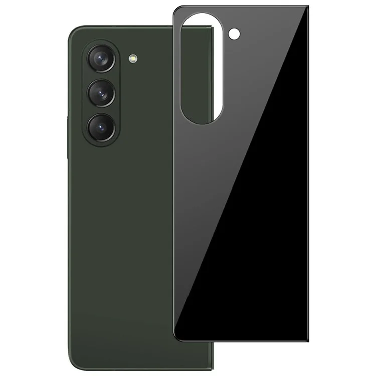 Para Samsung Galaxy Z Fold5 5G Silk Printing Full Glue Complete Cover Tempered Glass Back Protector Film - Preto