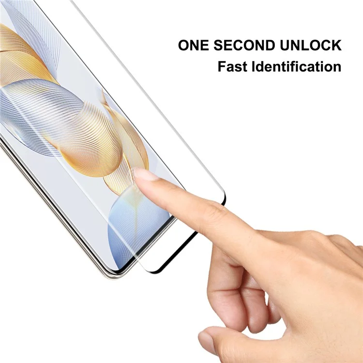 ENKAY HAT PRINCE 5PCS For Honor 90 3D Curved Screen Protector Tempered Glass Side Glue Support Fingerprint Unlock