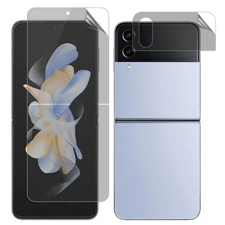Für Samsung Galaxy Z Flip4 5G Frontschutzfolie und Rückschutzfolie Vollflächige Abdeckung Anti-Spion Matte PET-Folie