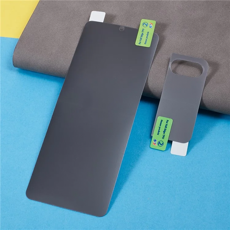 Für Samsung Galaxy Z Flip4 5G Frontschutzfolie und Rückschutzfolie Vollflächige Abdeckung Anti-Spion Matte PET-Folie