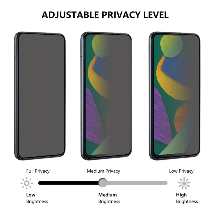 For Samsung Galaxy Z Fold5 5G Silk Printing Anti-spy Tempered Glass Screen Protector Full Cover Film