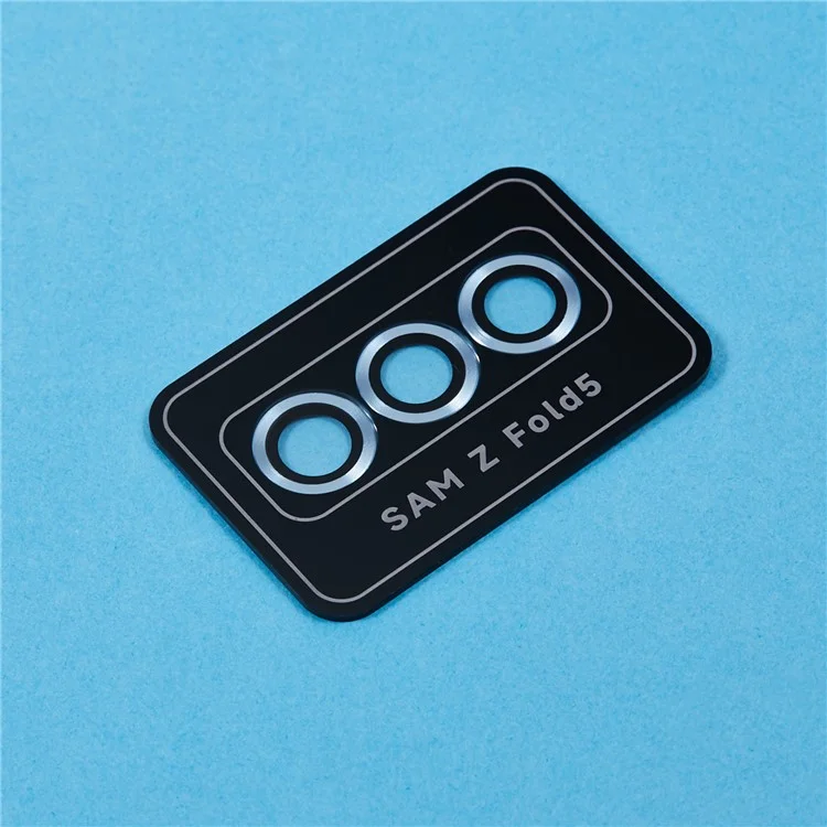 For Samsung Galaxy Z Fold5 5G Camera Lens Protector Metal + Tempered Glass Clear Lens Film Positioning Installation - Blue