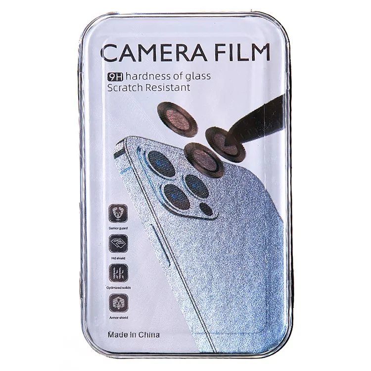 For Samsung Galaxy Z Fold5 5G Camera Lens Protector Metal + Tempered Glass Clear Lens Film Positioning Installation - Blue