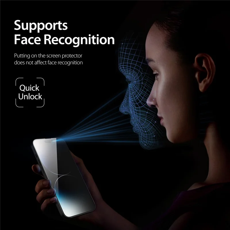 DUX DUCIS Anti-Spy Film per iPhone 15 Pro Max High Aluminum-Silicon Glass Screen Protector