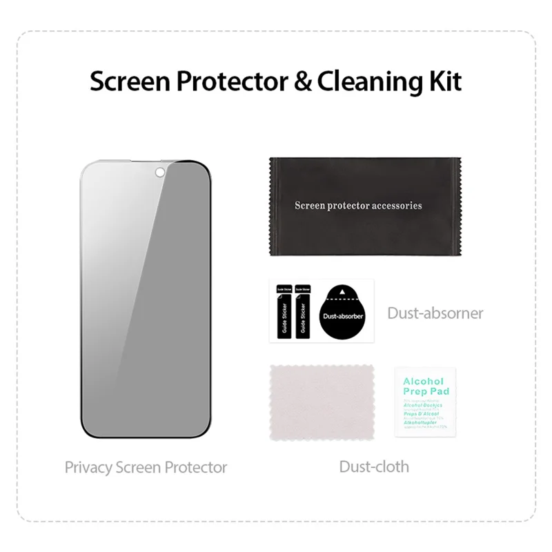 DUX DUCIS Anti-Spy Film per iPhone 15 Pro Max High Aluminum-Silicon Glass Screen Protector