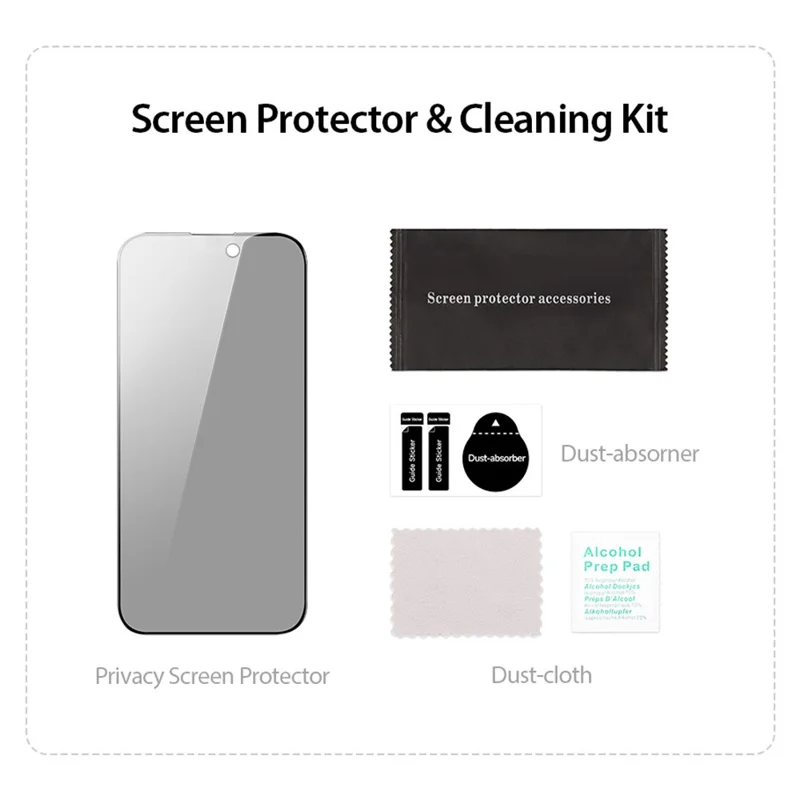 DUX DUCIS Anti-Spy Film per iPhone 15 Pro Scratch Proof High Aluminium-Silicon Glass Screen Protector