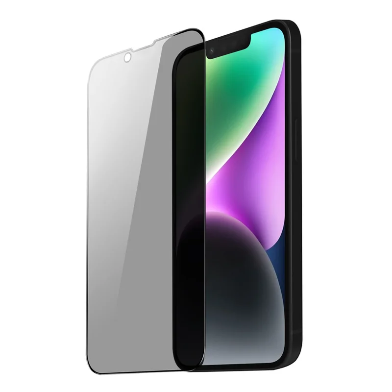 DUX DUCIS لجهاز iPhone 15 واقي من التصنت، واقي شاشة كامل مسطح 2.5D، فيلم زجاجي من السيليكون عالي الالومينا ملصق بالكامل