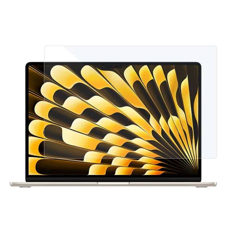 Para MacBook Air 15 pulgadas (2023) M2 A2941 / (2024) A3114 M3 Protector de pantalla 0.3mm Borde curvo Antidetonante Vidrio templado transparente Película para tableta