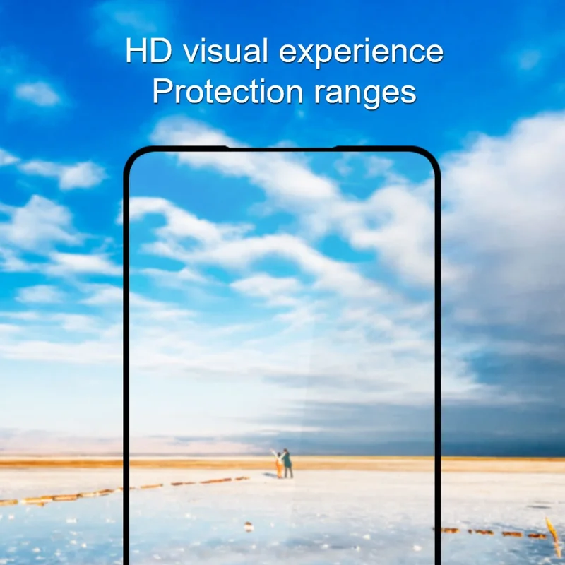 AMORUS 2Pcs Tempered Glass Film For Motorola Moto G50 4G Silk Printing Full-Coverage Full Glue Screen Protector - Black