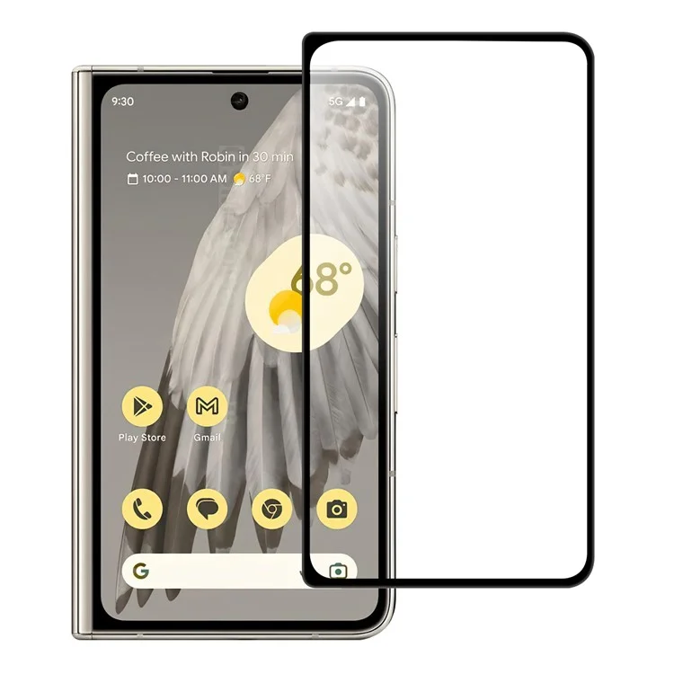 Protezione dello schermo AGC Glass per Google Pixel Fold, Full Glue Black Edge Full Cover Film protettivo per lo schermo del telefono
