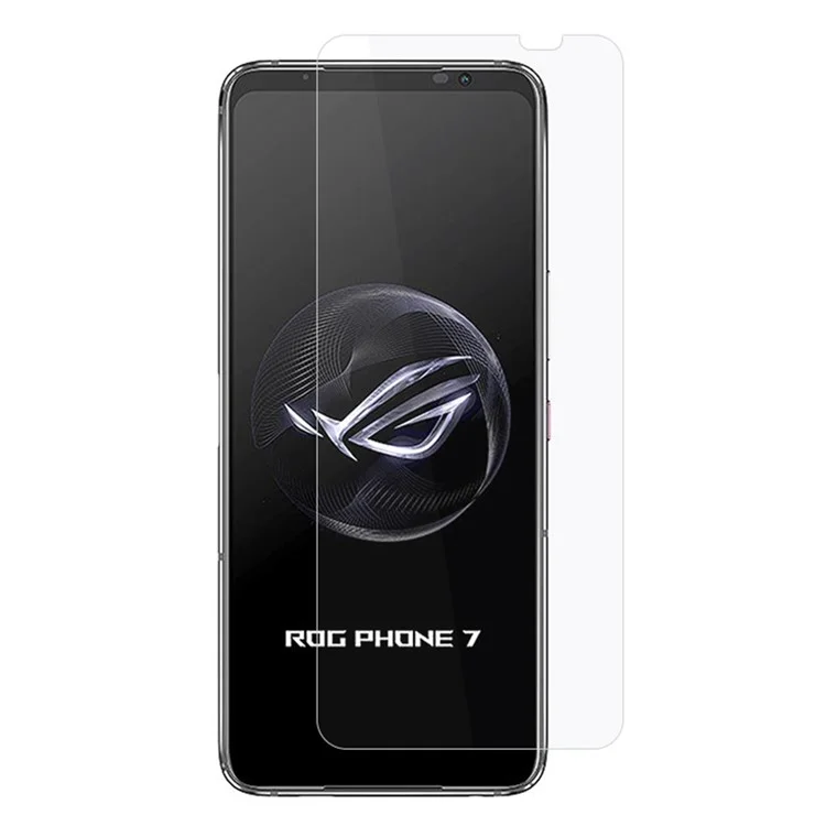 AMORUS para Asus ROG Phone 7 5G Protector de pantalla transparente 2.5D Borde de arco Película de vidrio de alto aluminio y silicio