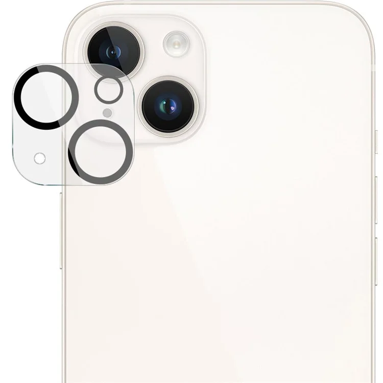 IMAK For iPhone 15 / 15 Plus Integrated Camera Lens Film Tempered Glass Lens Protector + Acrylic Lens Cap