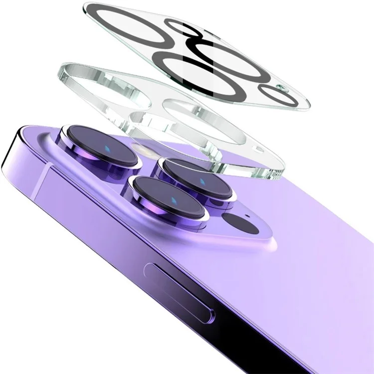 IMAK For iPhone 15 Pro / 15 Pro Max Tempered Glass Lens Protector Clear Integrated Lens Film + Acrylic Lens Cap